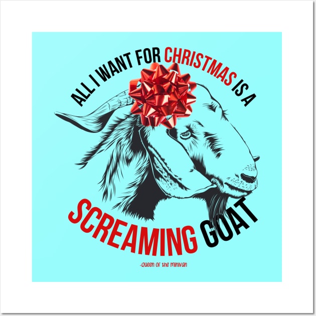 Christmas Goat Wall Art by Queen of the Minivan